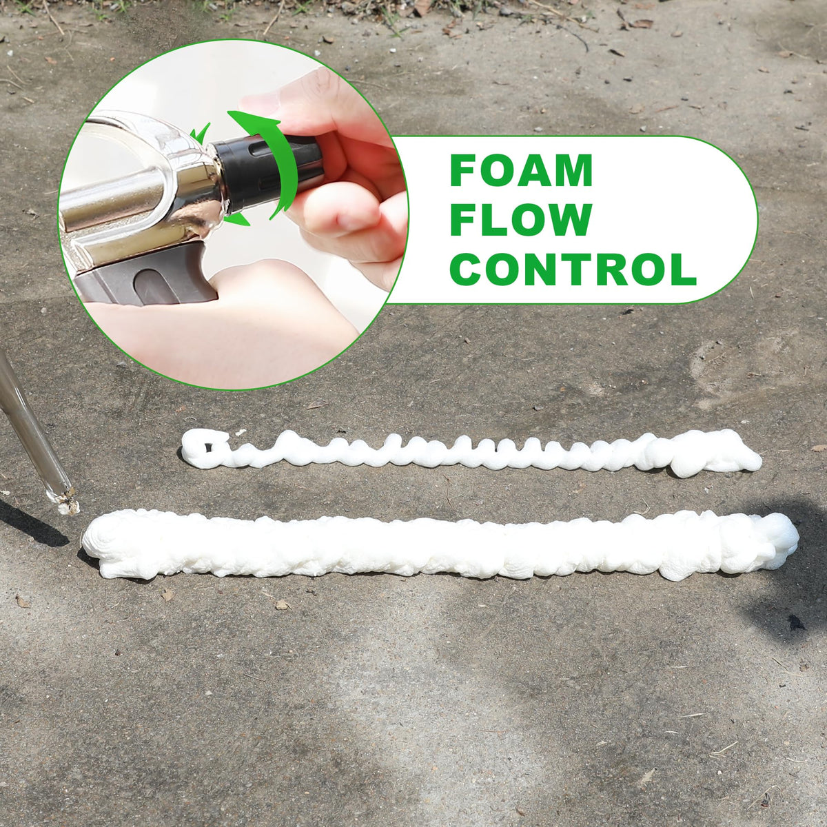 Hromee foam gun long tube nozzle helps fill deep holes and crevices.