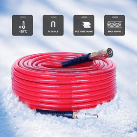 Hromee PU hose provides cold-weather flexibility and a soft finish.
