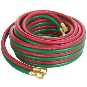 Hromee oxygen acetylene hose green line 25ft for safe oxygen delivery