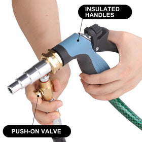 Hromee pulsing flush action illustrating effective clog removal.