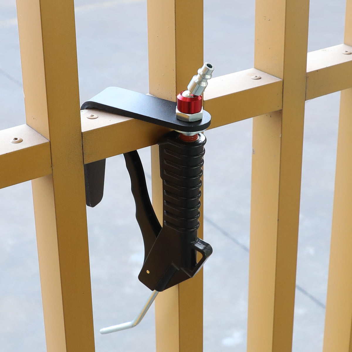 Hromee rafter hook setup featuring belt hook for quick access
