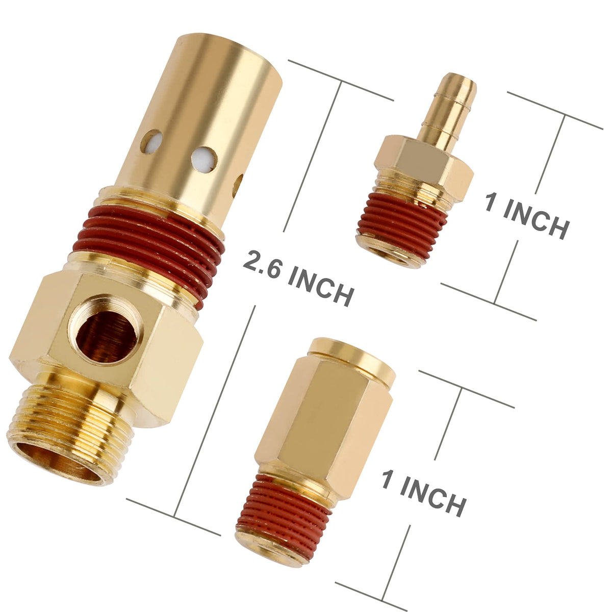 Hromee barbed unloader fitting connected to 1/4 inch tubing