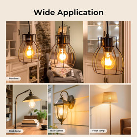 Hrsovii A19 table lamp ceiling fan suitability for home interiors.