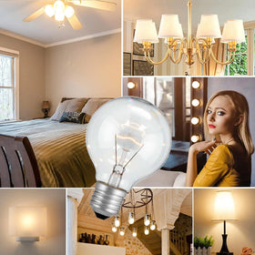 Hrsovii crystal-clear-glass globe bulb adds elegant vanity style