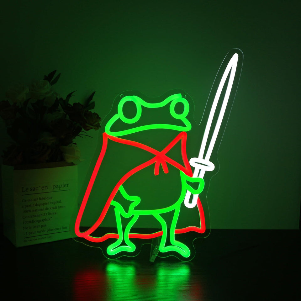 HSJNJKFU frog neon sign wall decor for stylish room illumination