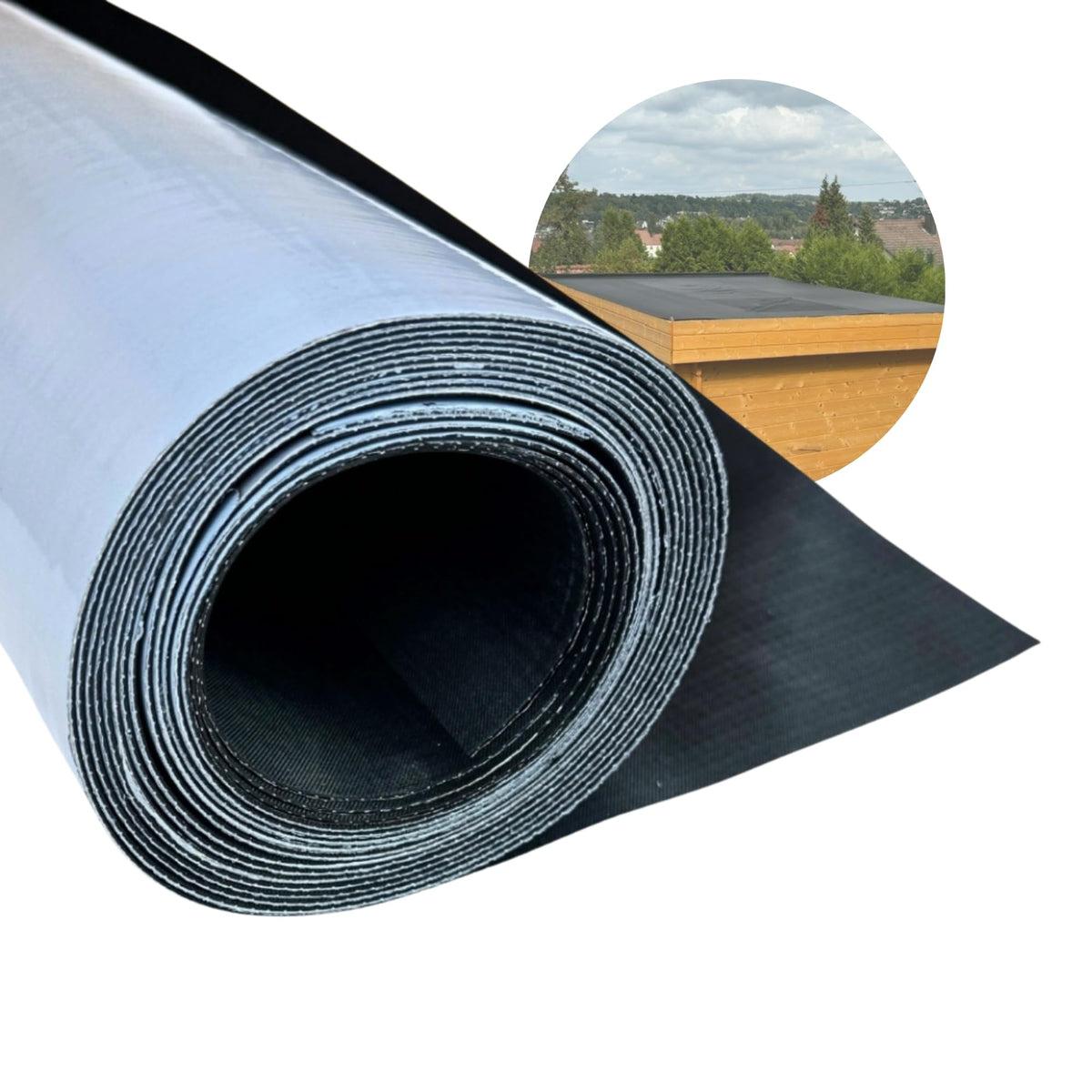 HSS EPDM EasyStick 52mil roll showing durable roofing membrane texture