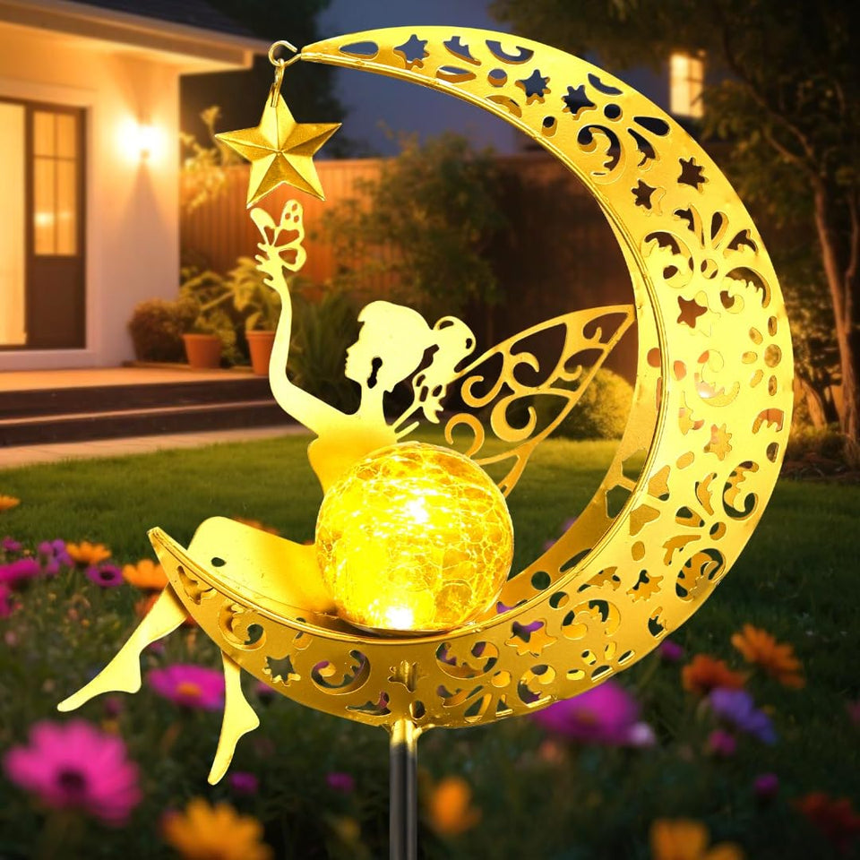 HSSD10 fairy garden light with moon swings for nighttime illumination