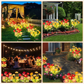 HSXLXSC solar flowers serve as thoughtful gifts for mom or grandma on holidays.