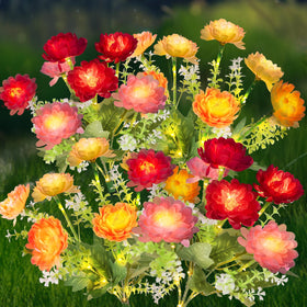 HSXLXSC solar flower lights outdoor pack enhances garden ambience for evening enjoyment.