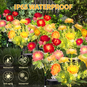 HSXLXSC solar lights waterproof IP65 keep blooms bright through rain and frost.