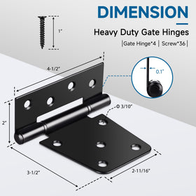 HTHOOOOOME hinges with included screws for quick outdoor installation.