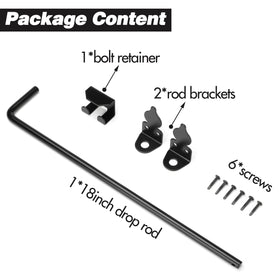 HTHOOOOOME heavy-duty gate latch with black finish ready for outdoor use.