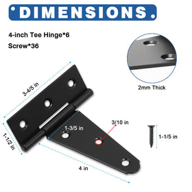 HTHOOOOOME heavy-duty gate hinges installation view with quick mounting