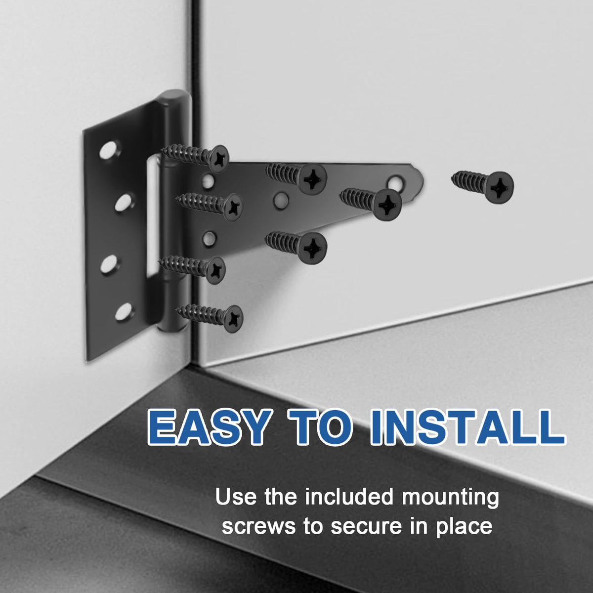 HTHOOOOOME shed gate hinges with screws for easy setup
