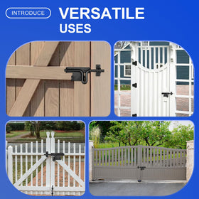 HTHOOOOOME outdoor gate in use to secure paths for pets and kids.