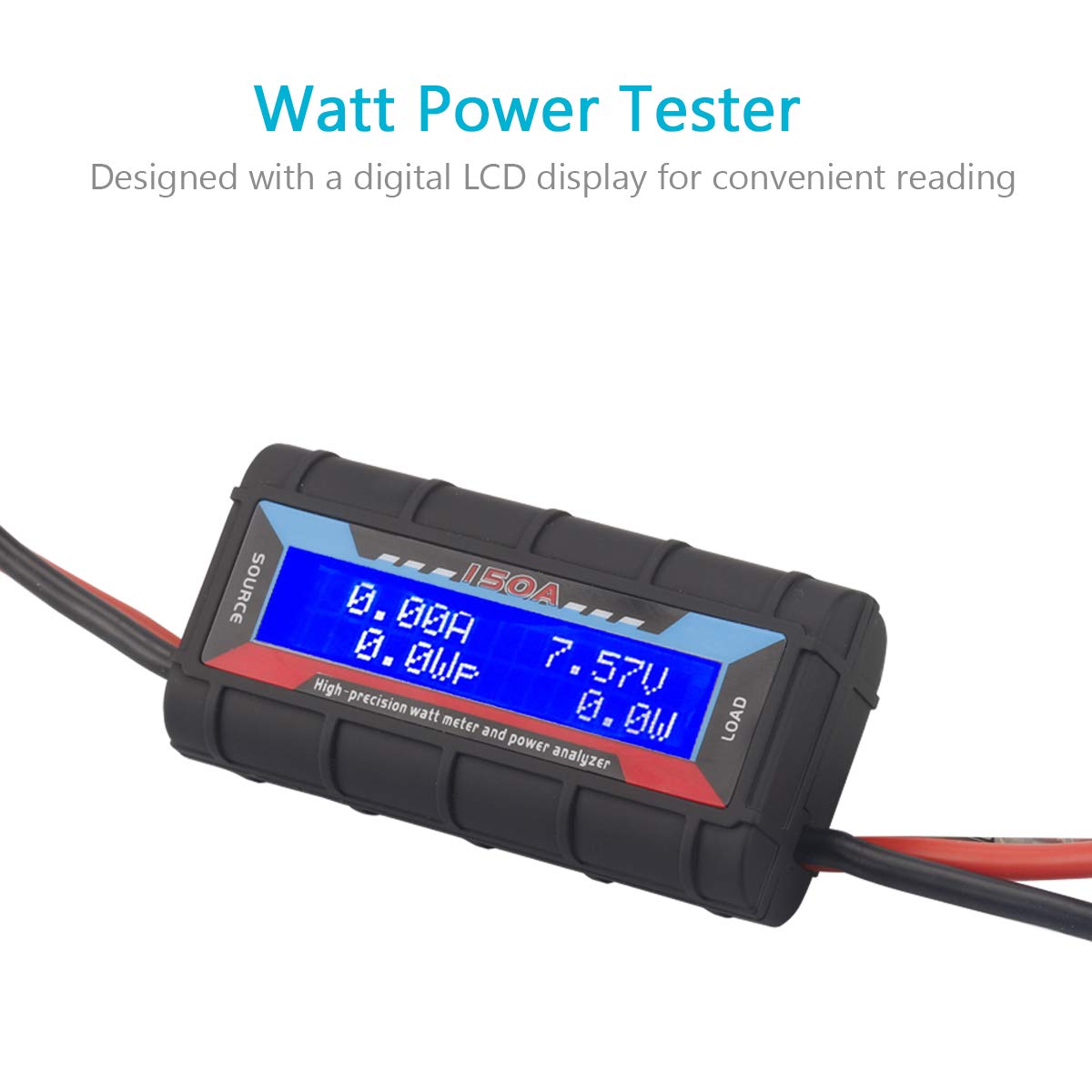 HTRC 150A power analyzer enables battery testing with voltage and current readouts