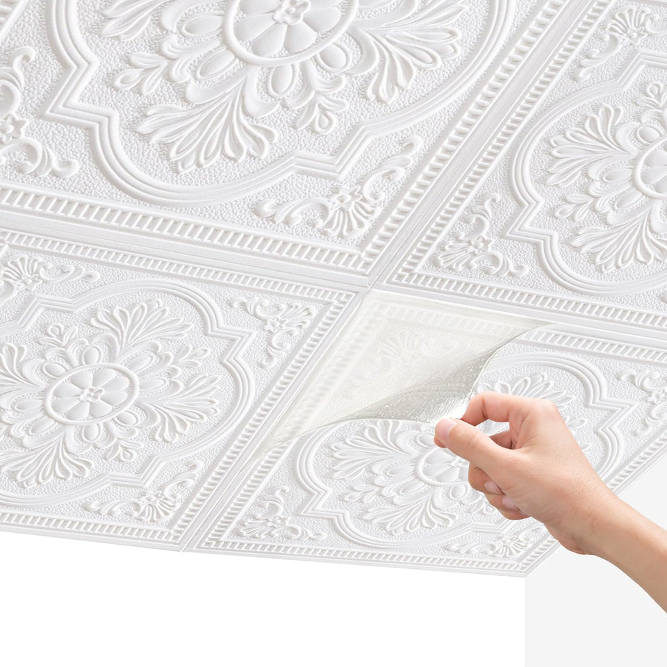 HTRFSTR ceiling tiles 3D foam close-up, showcasing texture and noise-reducing depth.
