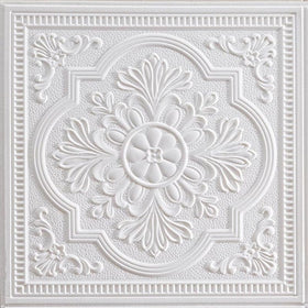HTRFSTR peel-and-stick ceiling tiles demonstrate simple, mess-free installation.