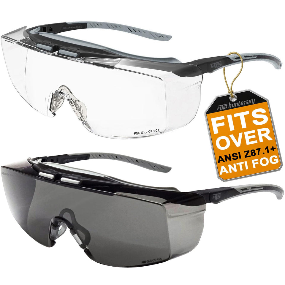 HTS HUNTERSKY 3906 clear lenses over eyeglasses for prescription wearers