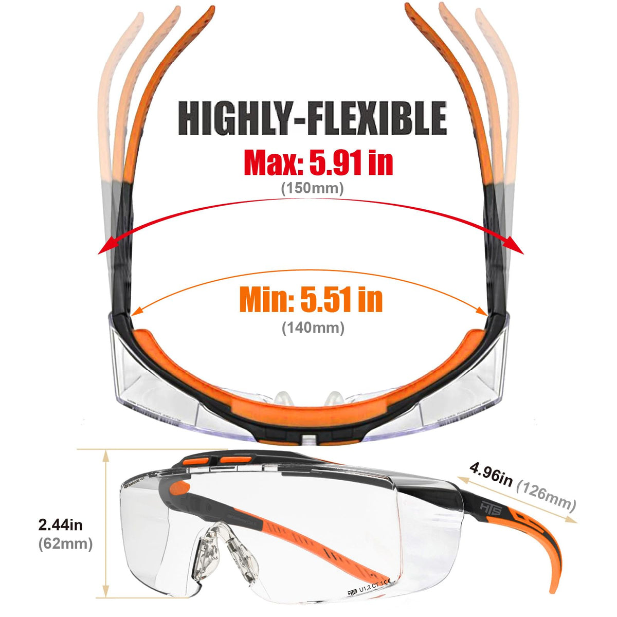 HTS HUNTERSKY adjustable arms for a secure fit