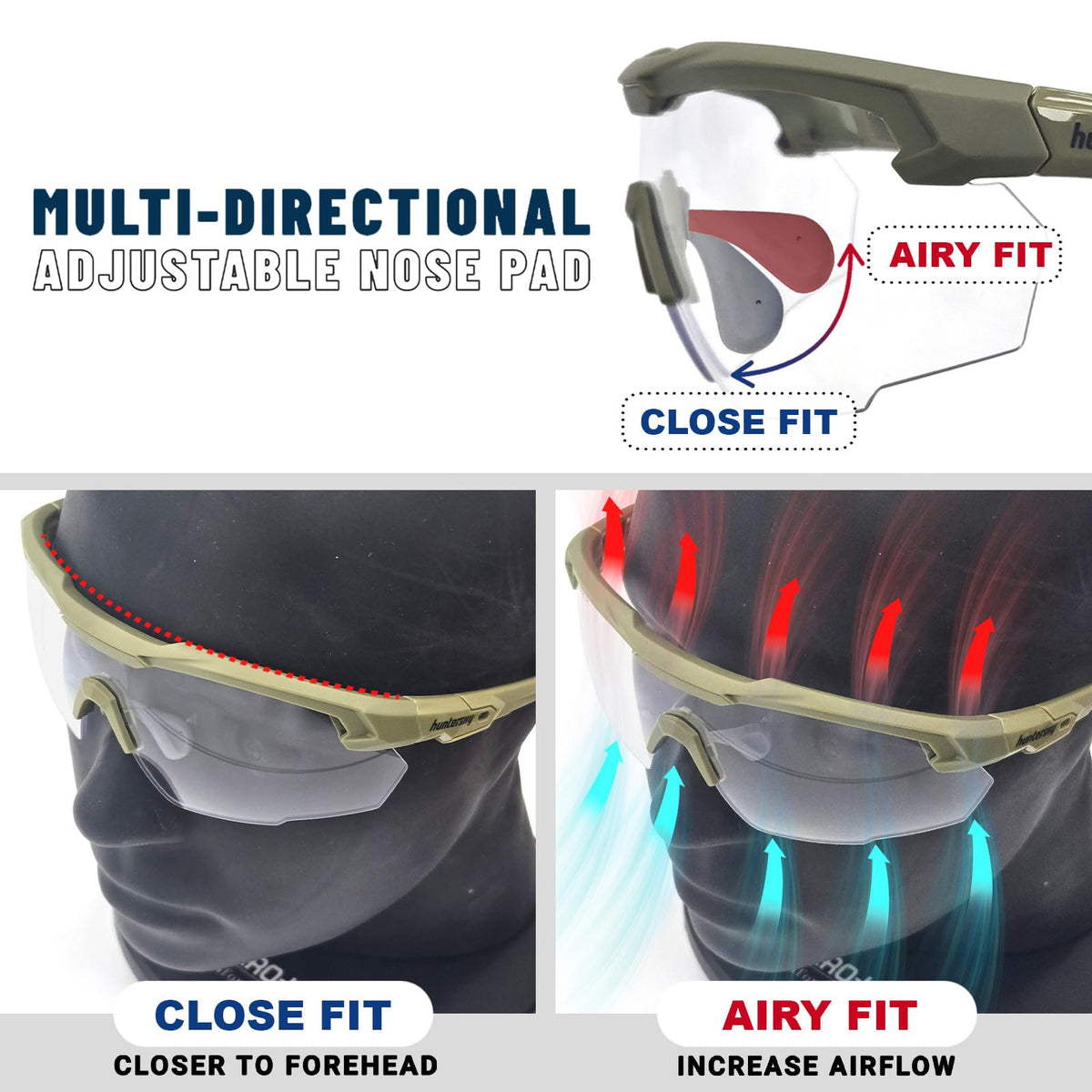 HTS HUNTERSKY S57 wrap-around frame delivers enhanced front and side protection.