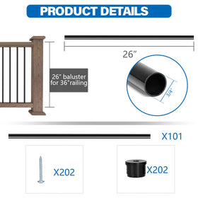 HTWAVE baluster connectors included for quick railing assembly