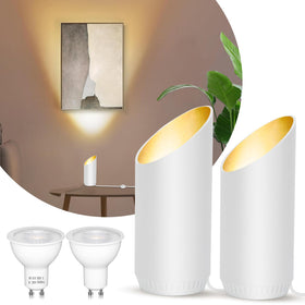 HUAEU up lights floor can light highlighting a plant with a focused 6W beam