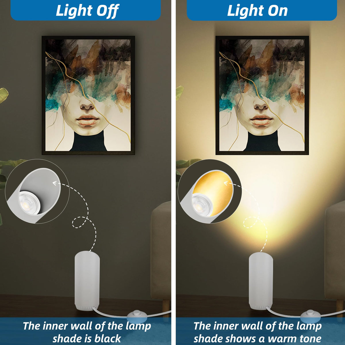 HUAEU up lights uplight for plant accent and ambient warmth