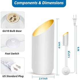 HUAEU white housing uplight offers sleek, versatile illumination