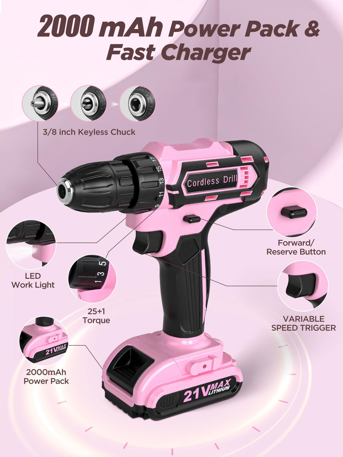HUAKAYO versatile drill brush attachments for car and tile cleaning