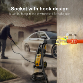 HUANCHAIN 12AWG SJTW orange cord provides high visibility and reliable power outdoors.