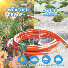 HUANCHAIN 50ft extension cord with hook for easy hanging and safe storage.