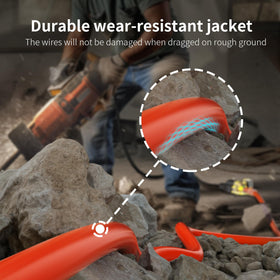 HUANCHAIN cold-resistant 50ft extension cord supports outdoor projects in low temperatures.