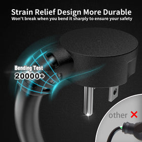Huanchain flat plug design saves space beside furniture and outlets