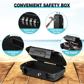 HUANLANG waterproof mini safe on the beach protecting valuables.