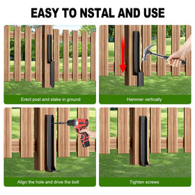 Outdoor setup showing HuaSheWJ posts supporting mailbox and deck structures.