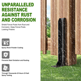 Neutral metallic finish of HuaSheWJ blends with landscapes while reinforcing posts.