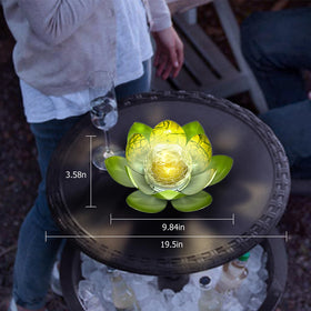 Huaxu crackle glass lantern bulb creates ripple light effects outdoors.