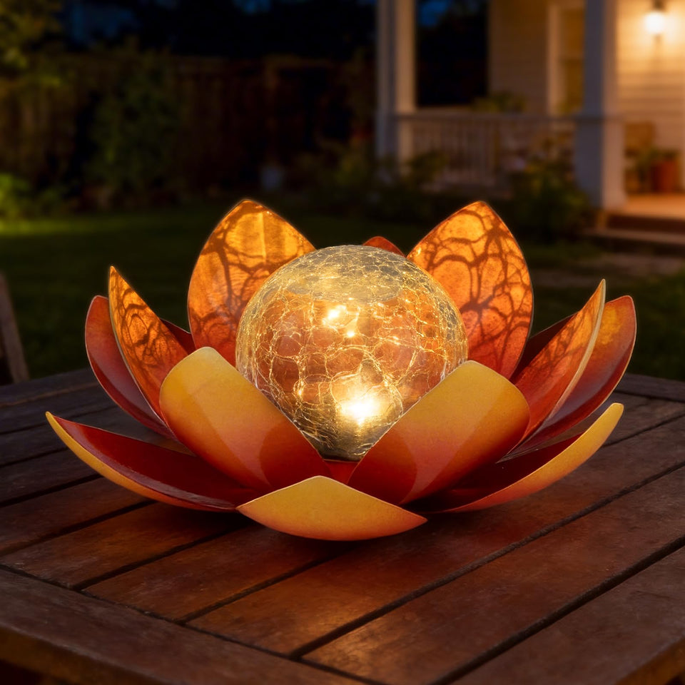 Huaxu crackle globe LED light for outdoor ambiance and safe pathway lighting.