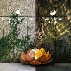 Huaxu Lotus Garden Light nightglow illuminates paths with warm, inviting light.