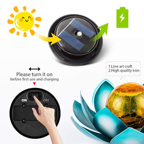 Huaxu metal petal outdoor lamp adds elegant, durable garden decor