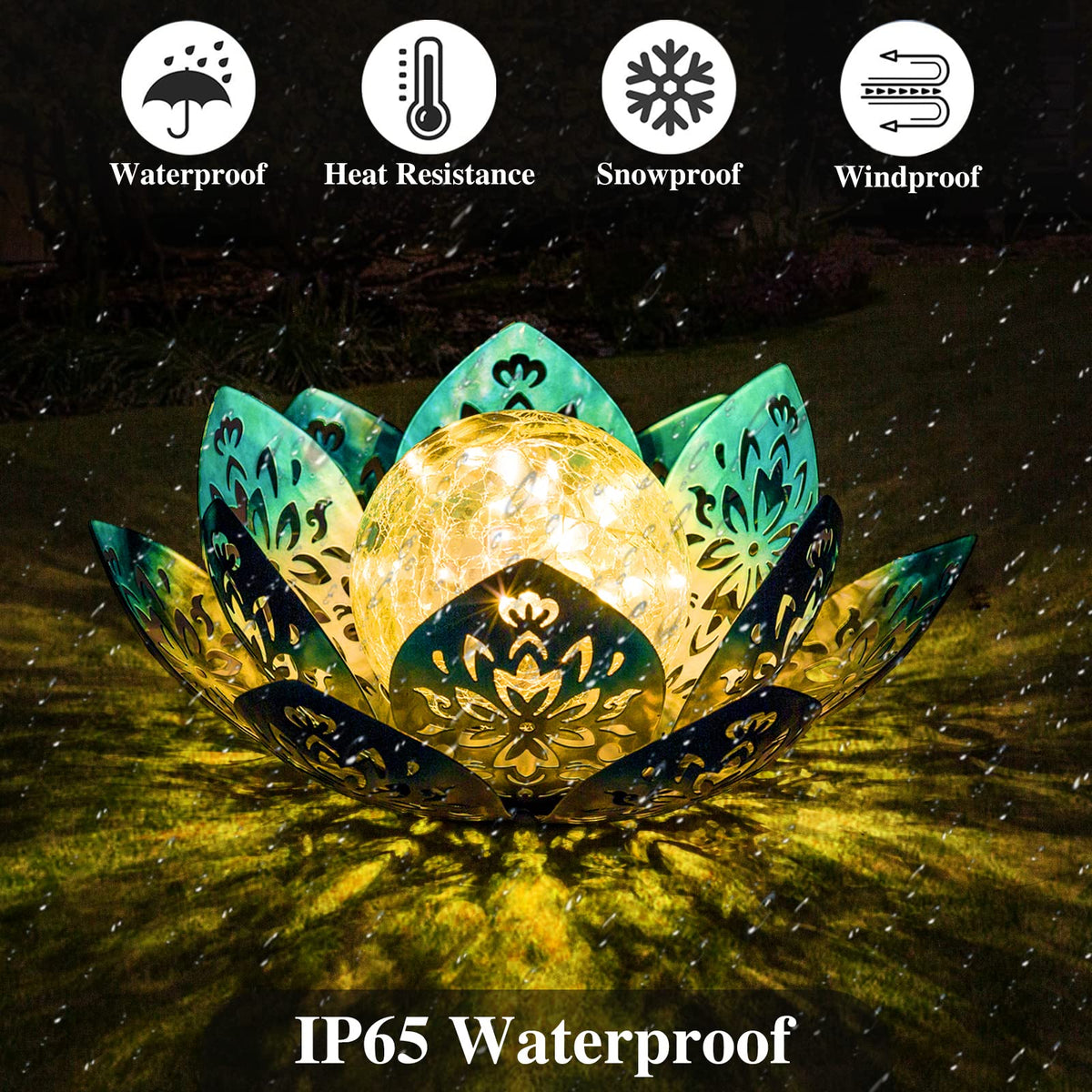 30 LED lights provide reliable visibility along fences, patios, or yards.