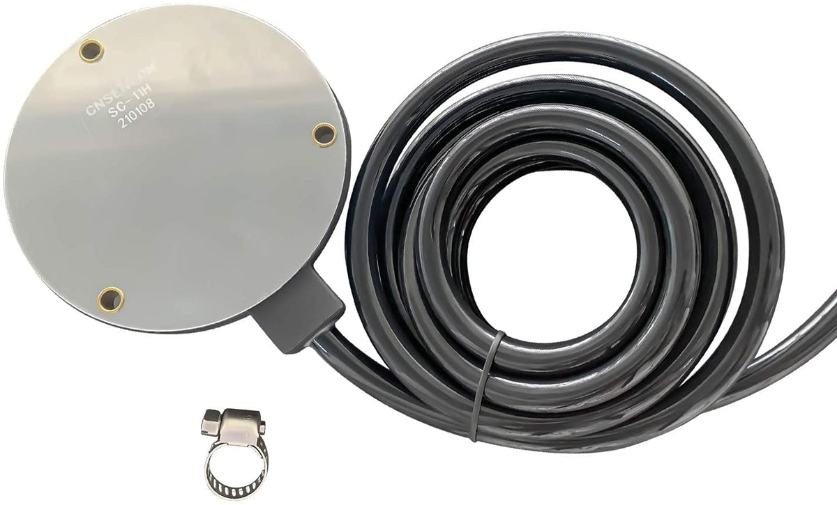 Huazu air foot pedal with 8' hose enables flexible, comfortable operation during drain cleaning.
