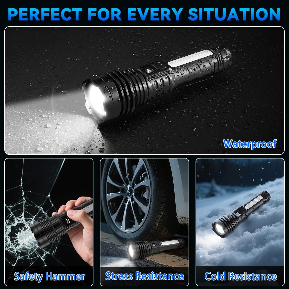 Huccbs aviation-grade aluminum body delivers rugged durability and confident handling.