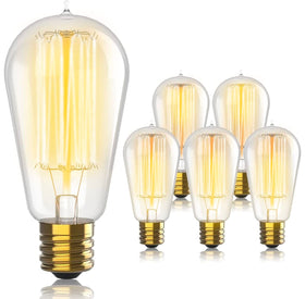 HUDSON BULB CO vintage Edison ST58 glass bulb for classic retro ambiance