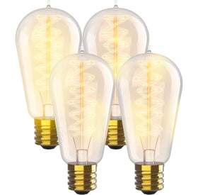 HUDSON BULB CO vintage Edison tear-drop filament for warm nostalgic ambience.