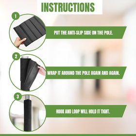 Brushed fabric detail on Hudson Comfort pole wrap highlighting durability.
