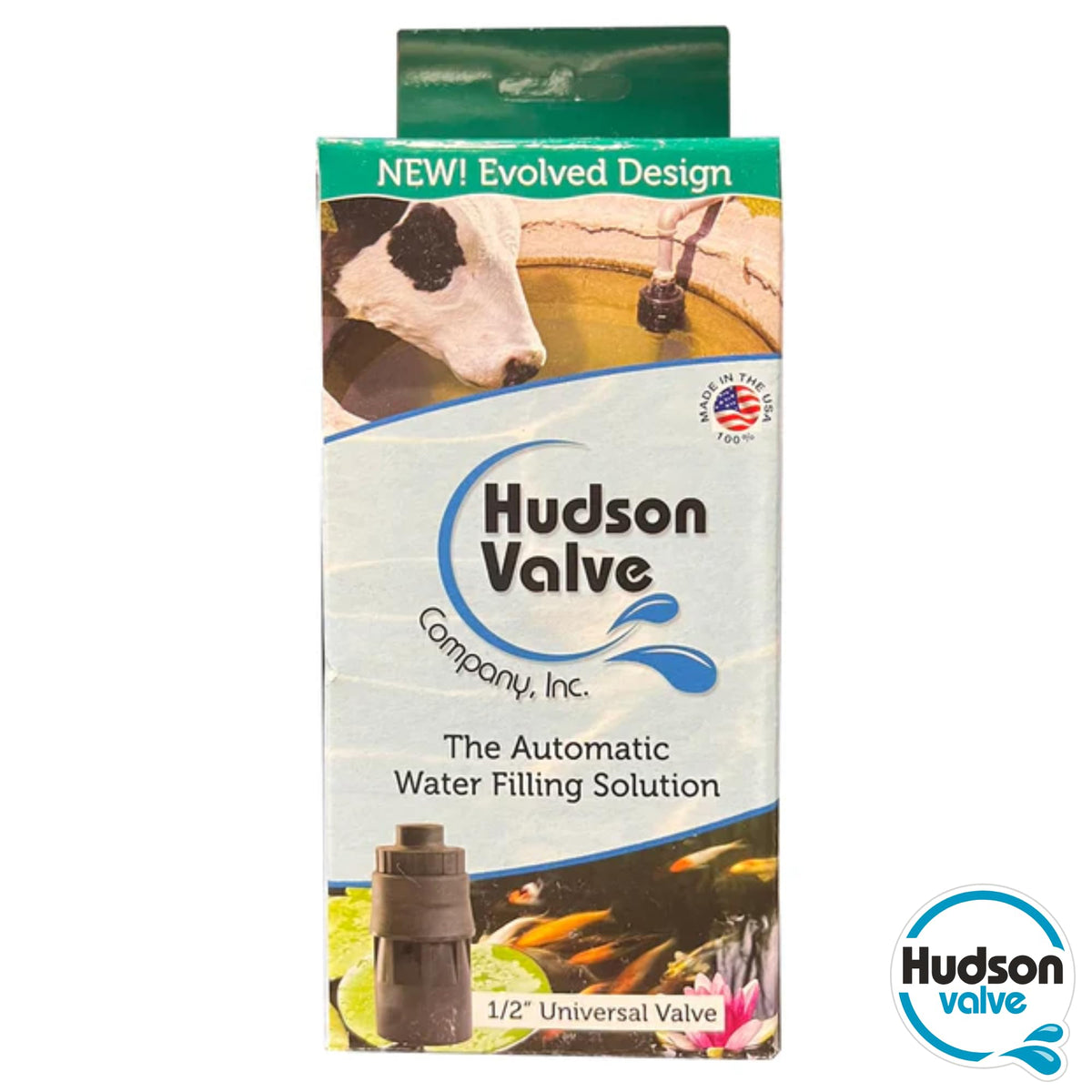 Hudson Valve in livestock trough setup for hands-free watering