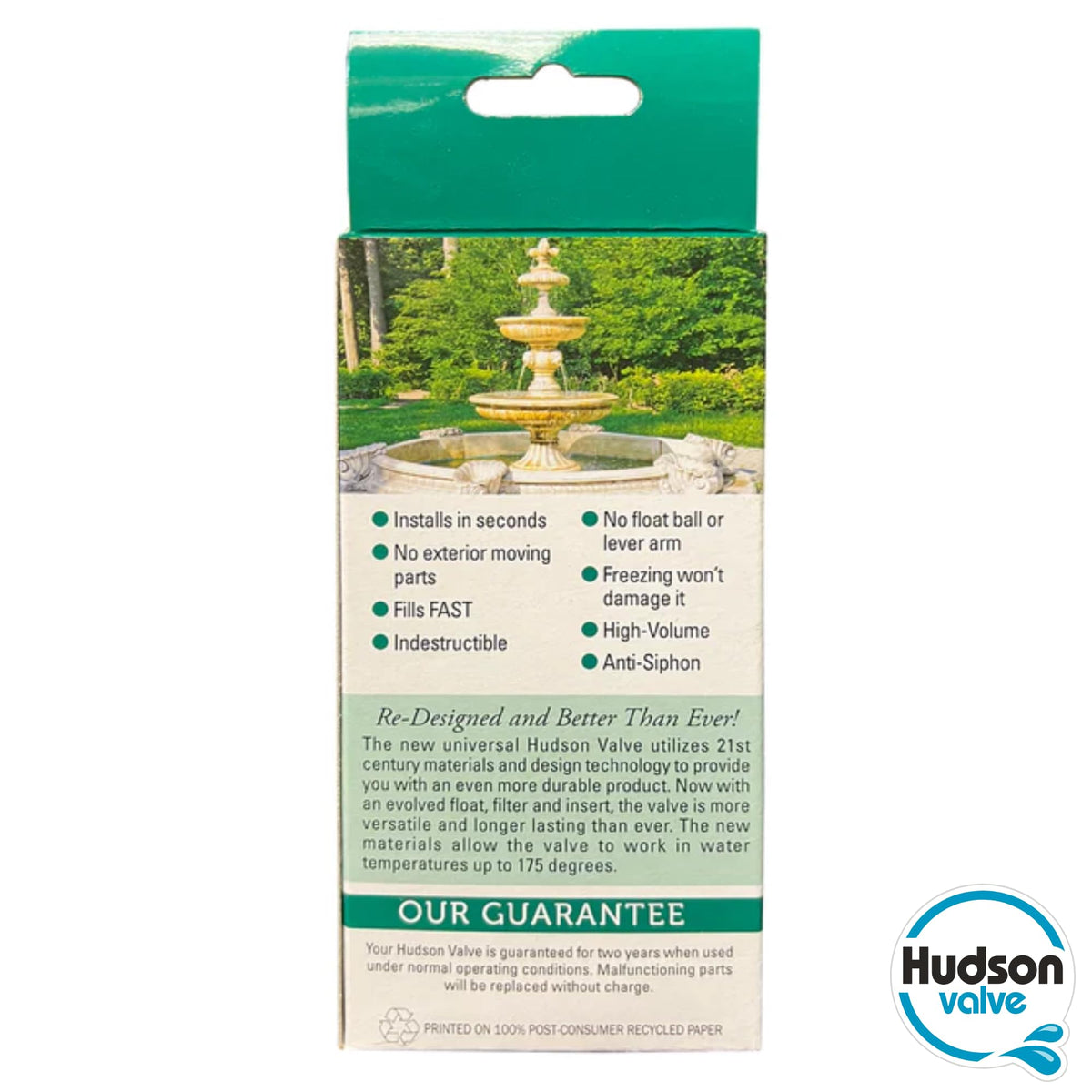 Hudson Valve used in a pool application for controlled fill