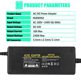 HUEMIHUI 24V supply in use with LED strip delivering steady lighting